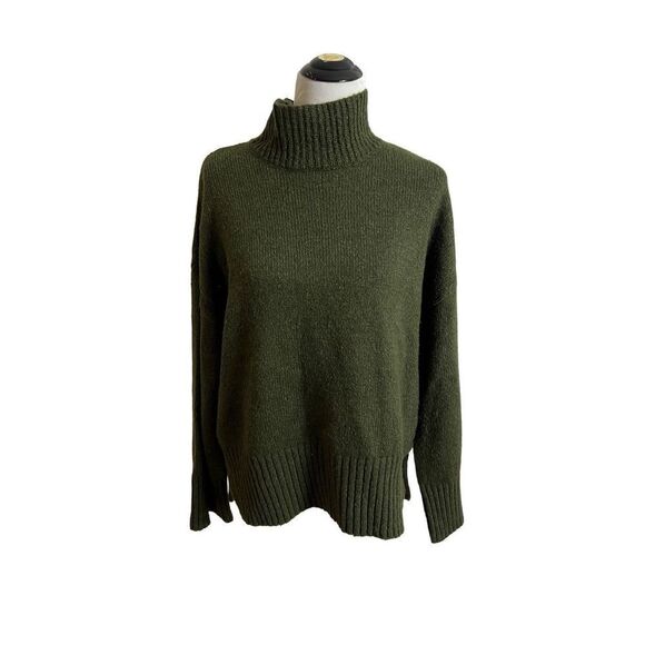 Frame Denim Olive Green Turtleneck Sweater - Picture 1 of 9
